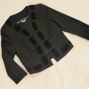 Size 2:  CAbi Seaside Chic Dot Jacket, Style 5156